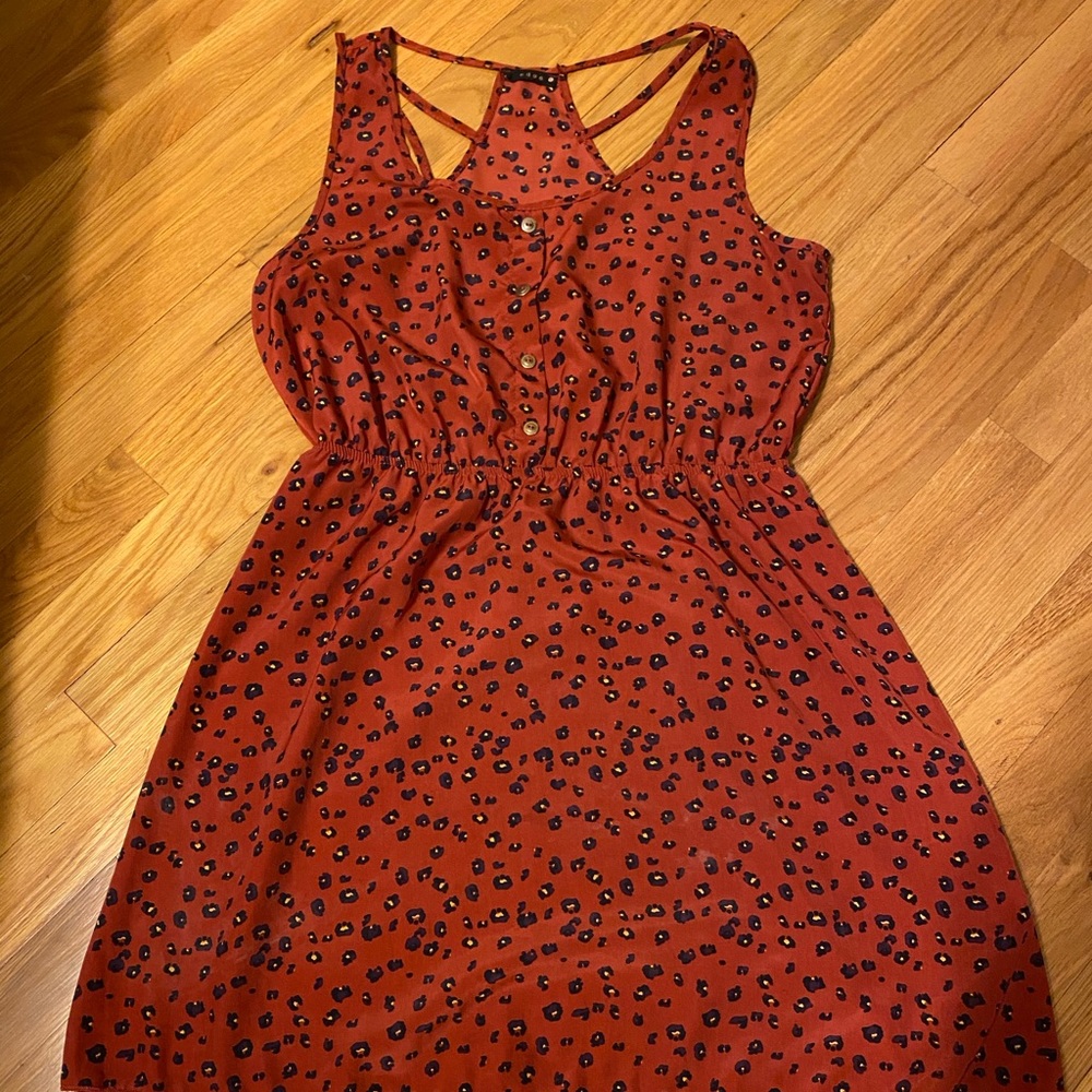 Animal print stretchy racer back dress